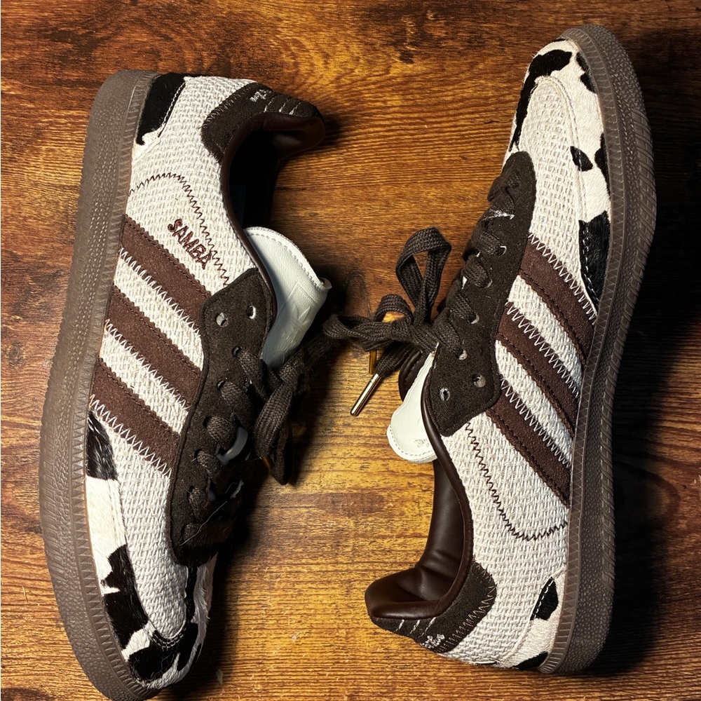 Adidas x Notitle cow print sambas